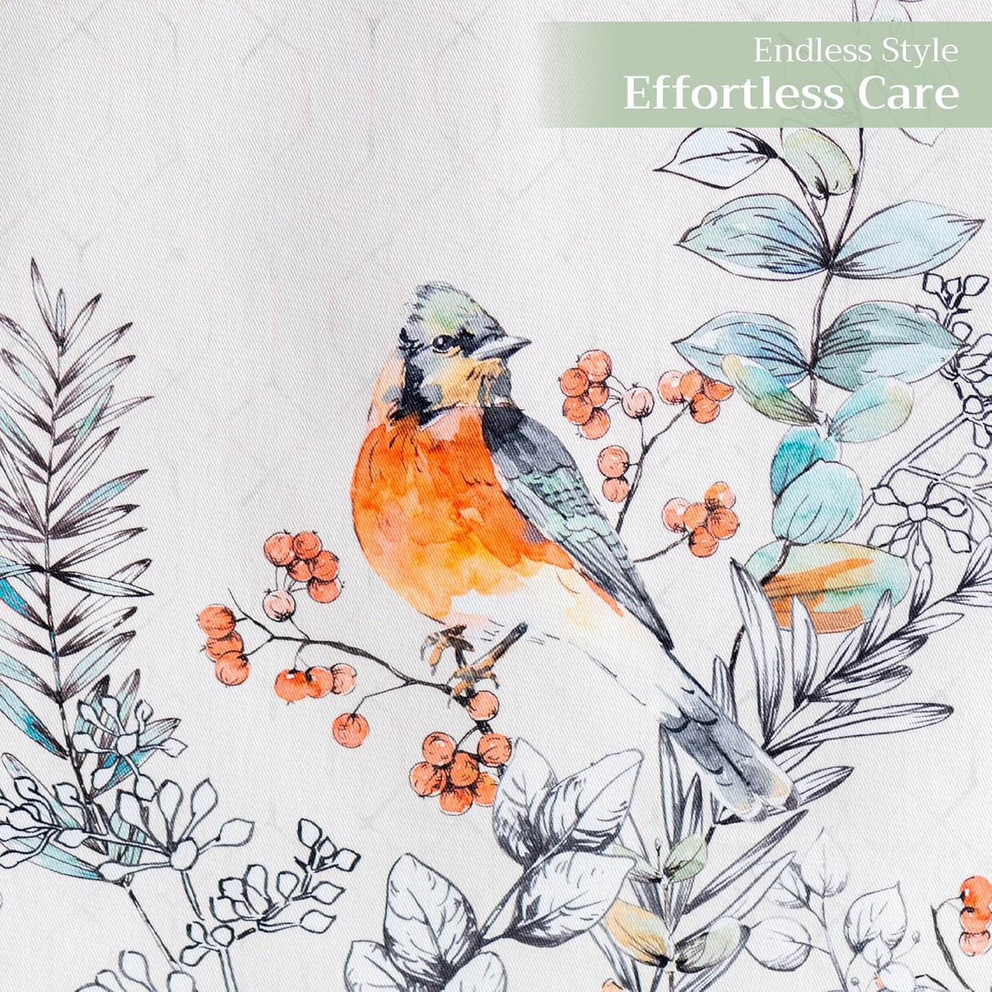 Maison d' Hermine Table Runner 100% Cotton Double Layer Table Runners 72 inches Long for Thanksgiving Christmas Decorations Home Kitchen Dining Party Wedding (Whitish Shabby Chique, 14.5" x 72")