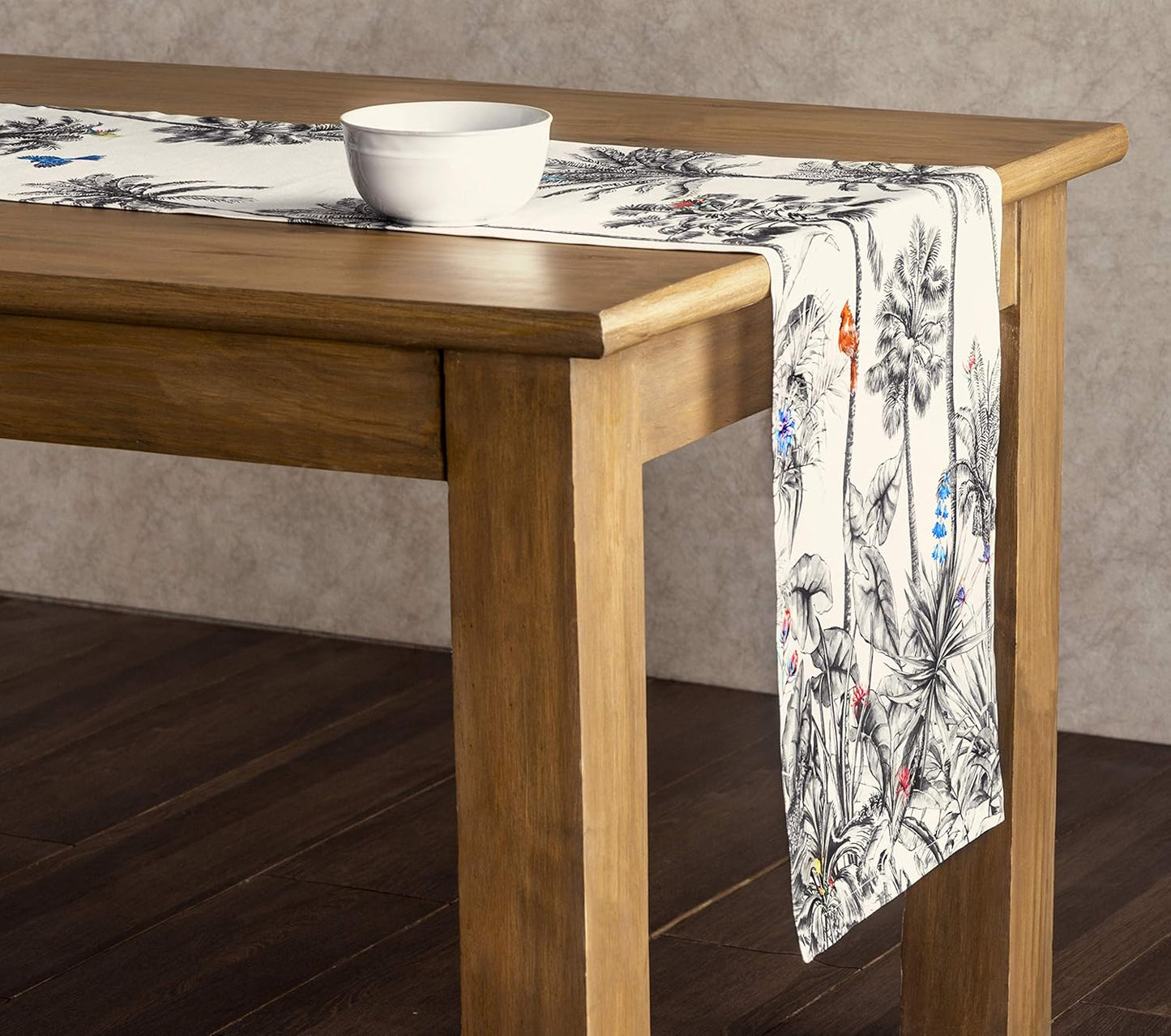 Maison d' Hermine Table Runner 100% Cotton Single Layer Table Runners 90 inches Long for Thanksgiving Christmas Decorations Home Kitchen Dining Party Wedding (Amazonia, 14.5" x 90")