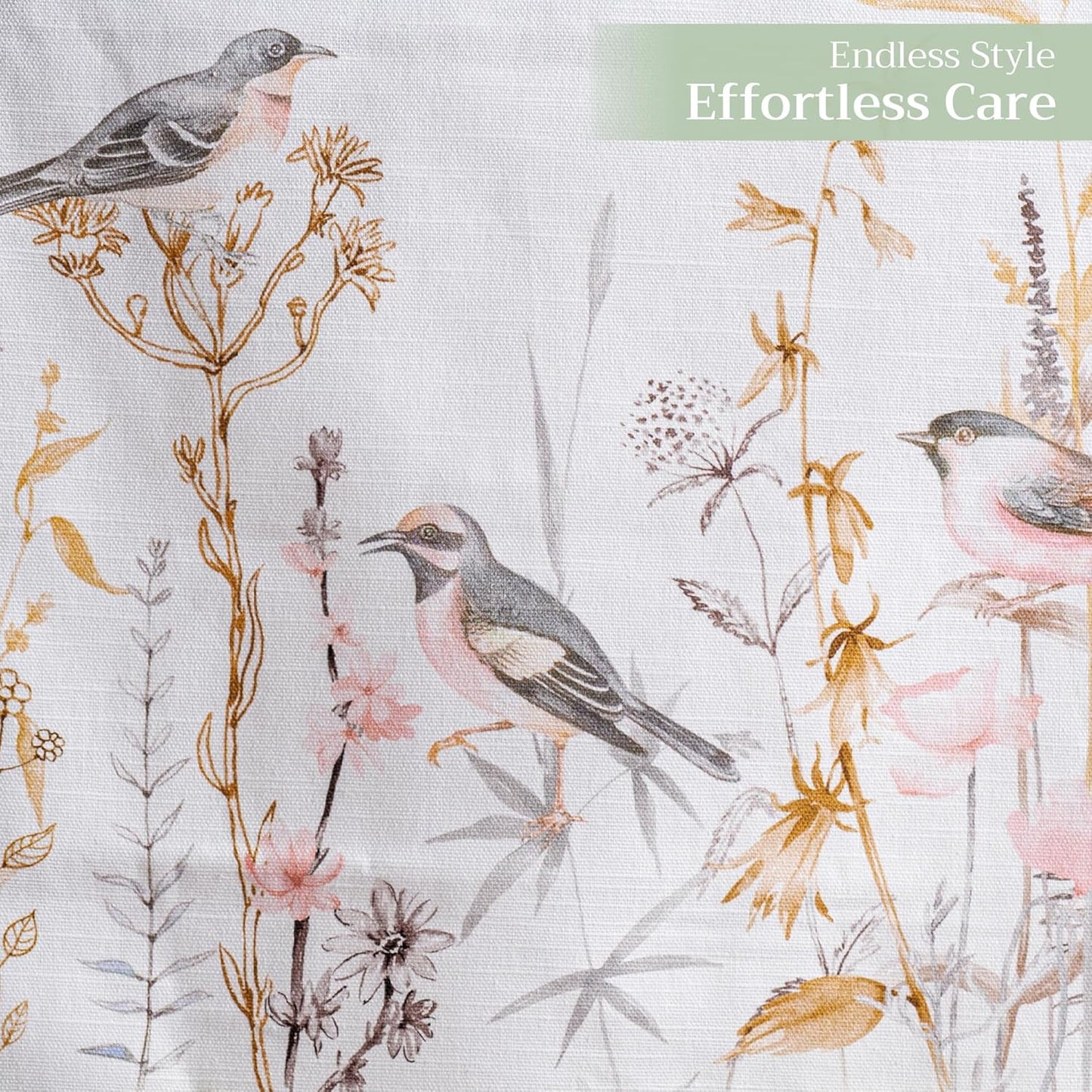 Maison d' Hermine Table runner 100% Cotton Double Layer Table Runners 72 inches long Decorative for Home Kitchen Dining Party Wedding Bridal Shower Spring Summer (Meadow Florals - Beige, 14.50" x 72")