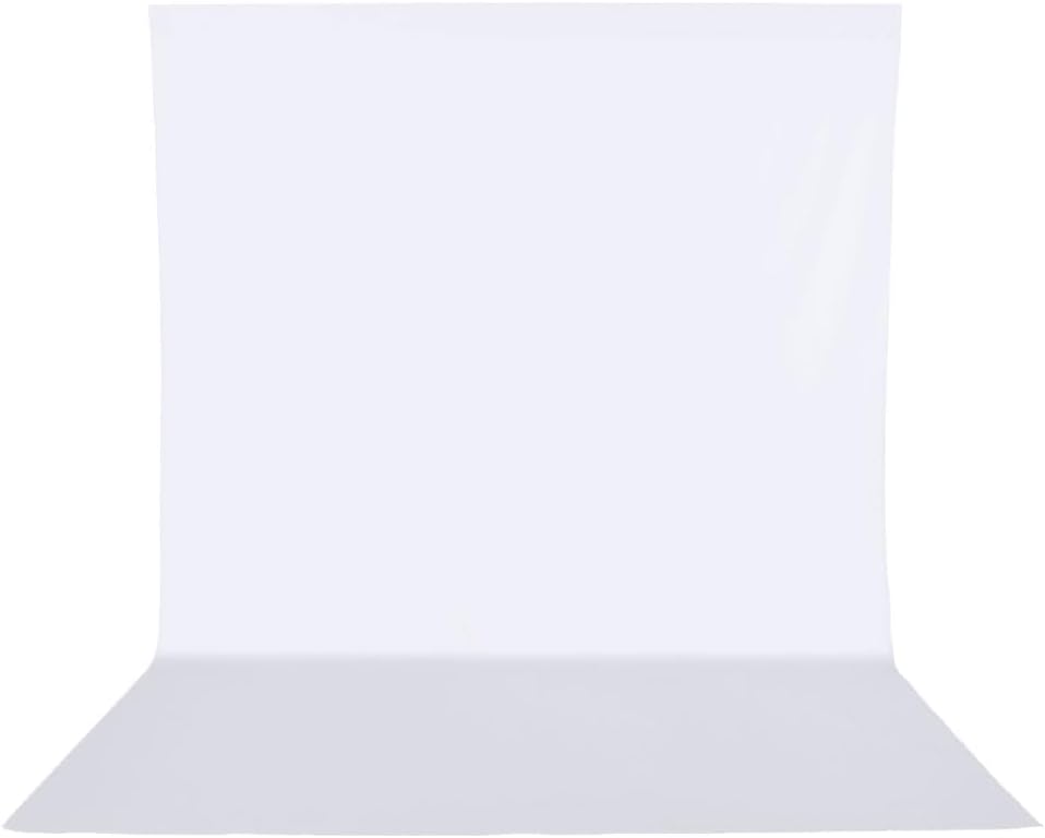 HEMMOTOP White Photo Backdrop, 6x9 ft White Background for Photography, Seamless Screen Backdrops for Photoshoot, Easter, Birthday Party, Video Recording, Photos, Projector (Backdrop only)