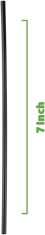 Comfy Package [7 Inch - Case of 10,000] Black Coffee Drink Stirrers & Cocktail Straws - Disposable Plastic Sip Stir Sticks for Hot & Cold Beverages