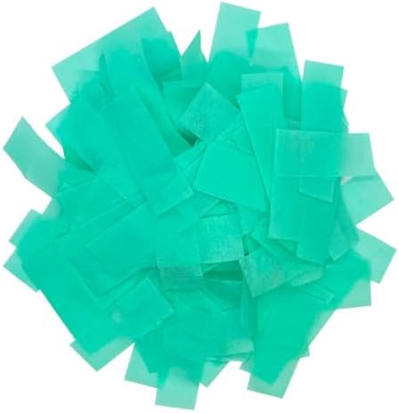 Mint Green Biodegradable Confetti - Rectangular Flame-Resistant and Slow-Falling Tissue Paper Confetti for Cannon and Launcher use – Best for Celebrations - 1 lb, 16 oz