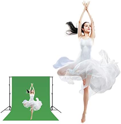 Green Screen Backdrop 10x7ft Photo Backdrop Chromakey Muslin Portrait Green Backdrop for PS Keying/Video Creation/Studio Portrait Shoots