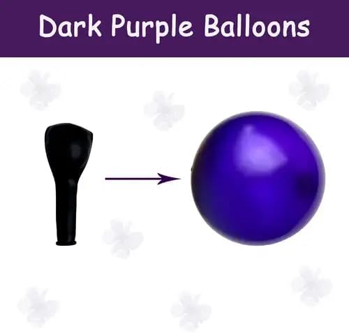 Paready Purple and Gold Balloons, 50 Pcs Dark Purple Party Balloons, 12 Inch Retro Purple Metallic Gold Confetti Balloons Helium for Graduation Wedding Bridal Baby Shower Birthday Party Decorations