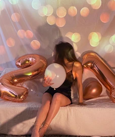 Big 40 Inch Rose Gold 2 Number Balloon Birthday Decoration, Rose Gold Number 2 Helium Balloons 12 20 22 23 24 26 28 32 42 Celebration, Boy Girl Baby Anniversary Party Graduations Supplies