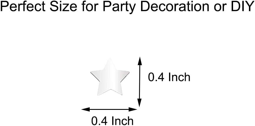 Confetti Star Metallic Foil Confetti Sprinkles for Wedding/Birthday/Festival Party Decorations 1.5OZ (Silver 10mm)