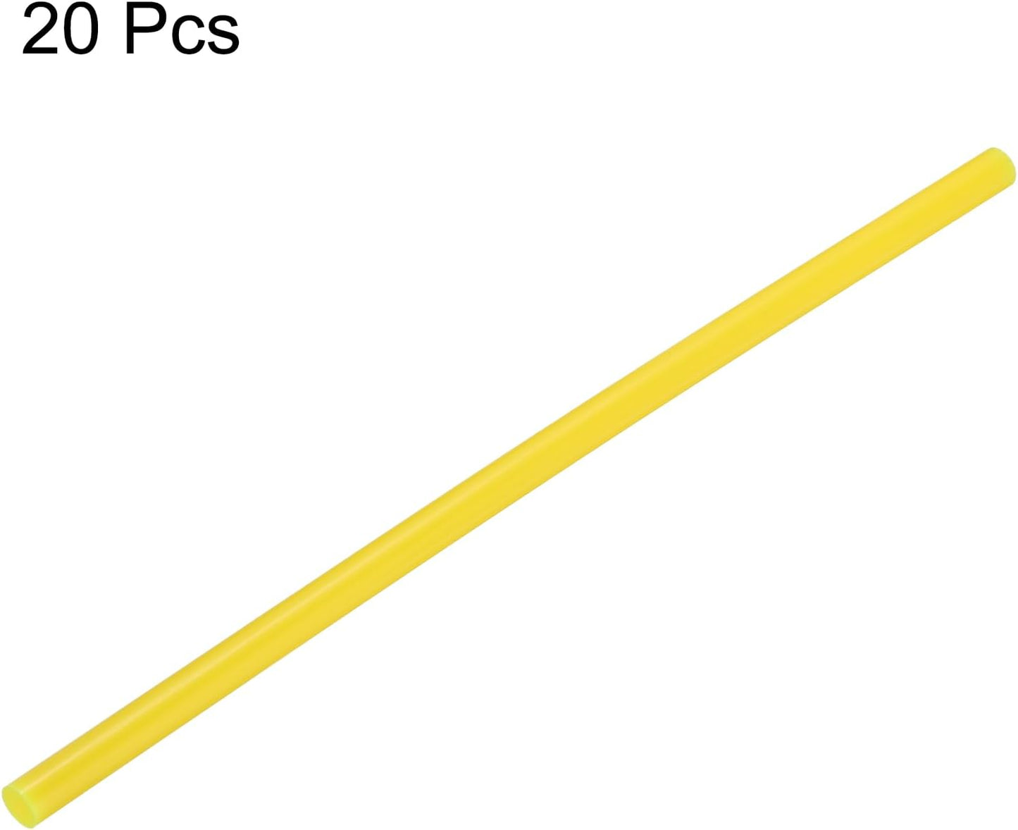 uxcell 20pcs Hot Glue Sticks for Glue Gun 7mm/0.28-inch x 8-inch Mini Hot Melt Adhesive Glue Stick Light Yellow