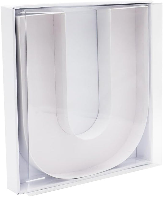 12" Fillable Cardboard Letter Charcuterie Gift Cupcake Box With Cover Sweets Packaging (U)