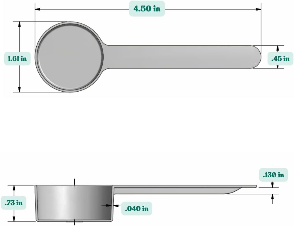4 Teaspoon (20 mL) Long Handle Scoop for Measuring Coffee, Pet Food, Grains, Protein, Spices and Other Dry Goods (Pack of 100)