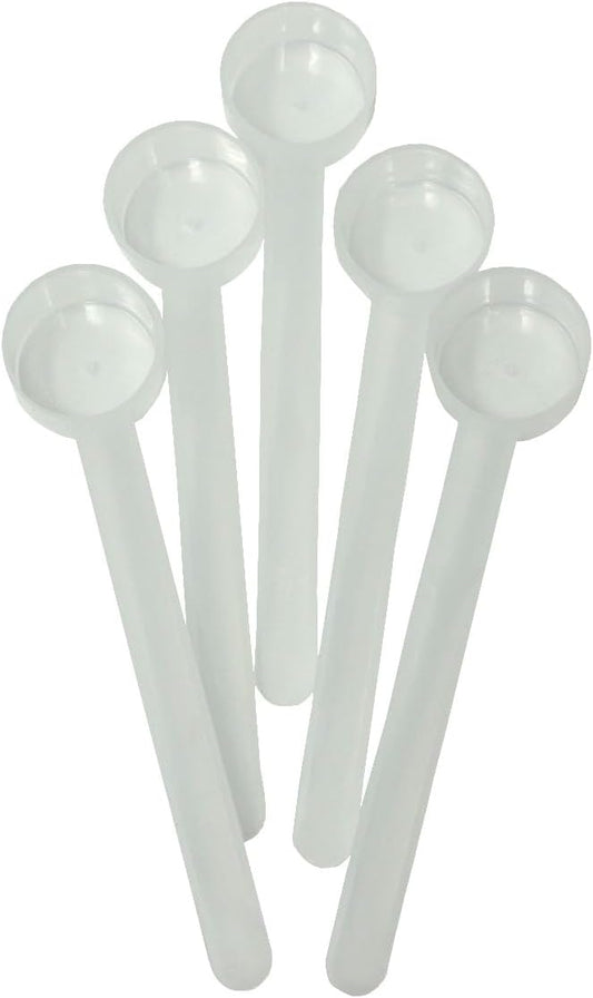 1/2 Tablespoon (1.5 Teaspoon | 7.5 mL) Long Handle Scoop for Measuring Coffee, Grains, Protein, Spices and Other Dry Goods (Pack of 5)