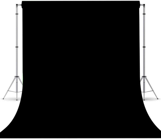 Black Photo Backdrop for Photoshoot, Photo Backdrop Curtain, Black Backdrops for Party Portrait Photoshoots Video Studio 6x9ft