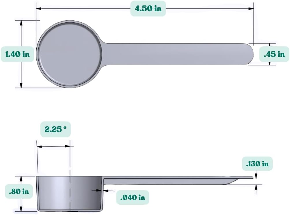 18 mL (18 CC) Long Handle Scoop for Measuring Coffee, Pet Food, Grains, Protein, Spices and Other Dry Goods (Pack of 1)
