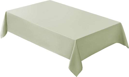 VidaFete Tablecloth 60*84inch Rectangle Table Cloth Polyester, Stain Wrinkle Resistant Polyester Dining Table Cover for Kitchen Dinning Party Wedding Rectangular Tabletop Buffet Decoration(Sagegreen)