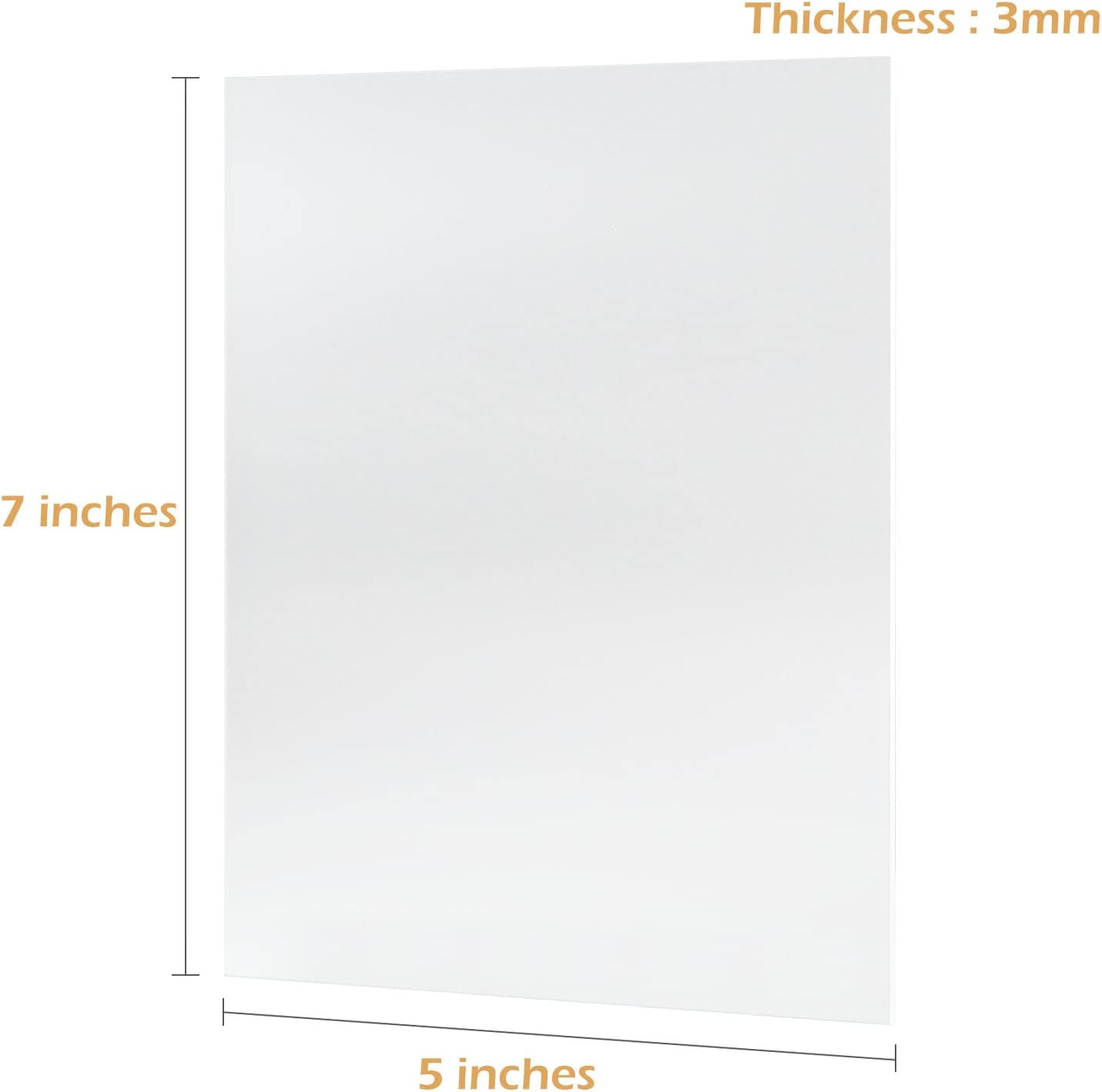 10 Pack Frosted Acrylic Sign Blank for Table Numbers, 5 x 7 Inch Acrylic Blank Frosted Sheet Sign 1/8 inch Thick, Use for DIY Wedding Table Signs, Wood Base NOT Included