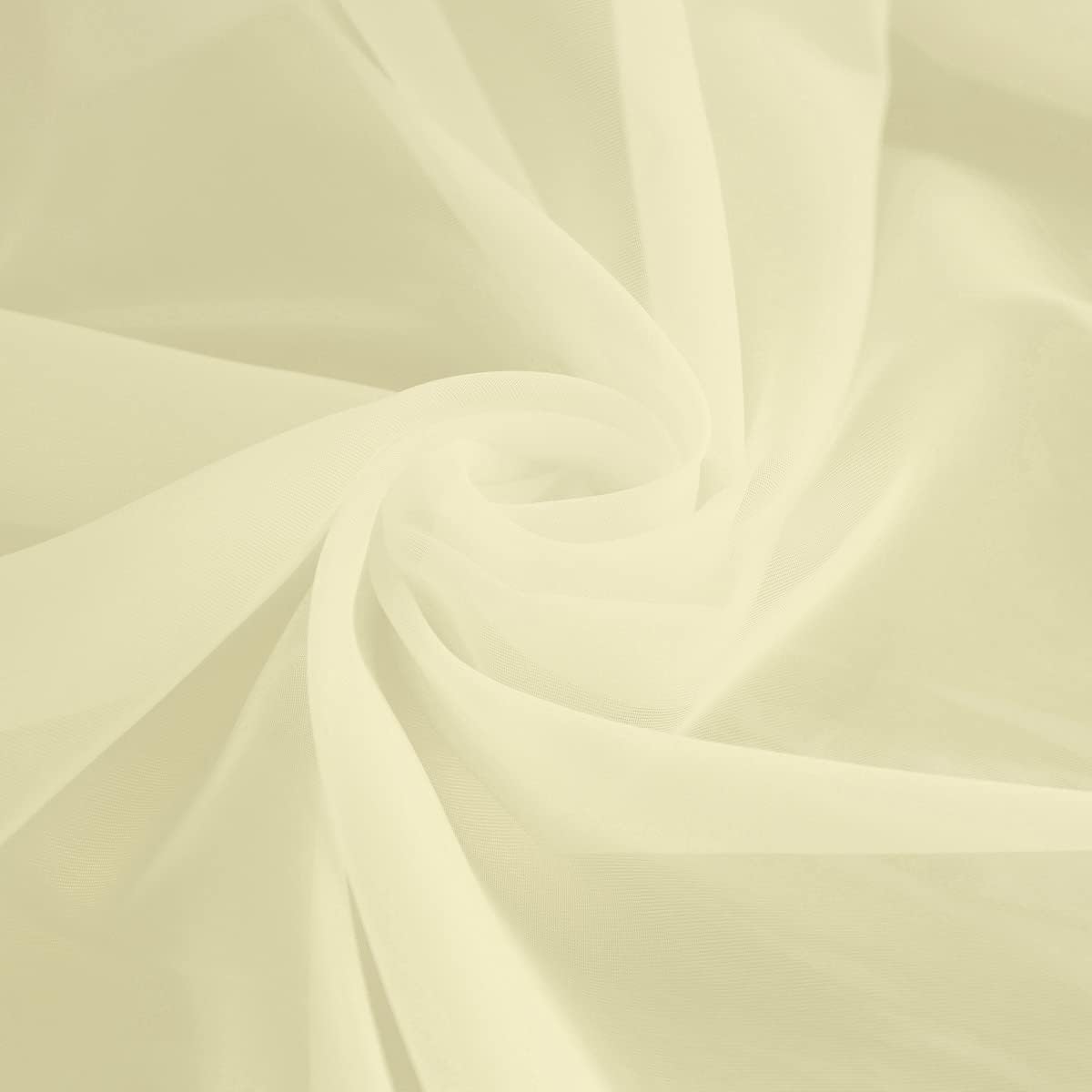 Window Light Yellow Sheer Curtains 130 Inches Long 2 Panels Sheer Curtain Basic Rod Pocket Panel for Bedroom Children Living Room Yard Kitchen (Light Yellow, 52" W x 130" L | 2 pcs)