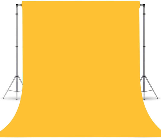 Yellow Photo Backdrop, Photo Booth Portrait Photography Backdrops, Studio Yellow Backdrop for Photoshoot Streaming Video Shooting 6x9ft