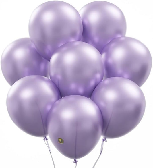 AFTERLOON® Biodegradable Balloons 50 pcs Pearlized Lavender 10 Inch, Pearlescent Thickened Extra Strong Latex Helium Float, for Baby Shower Gender Reveal Garland Wedding Birthday Party Decorations