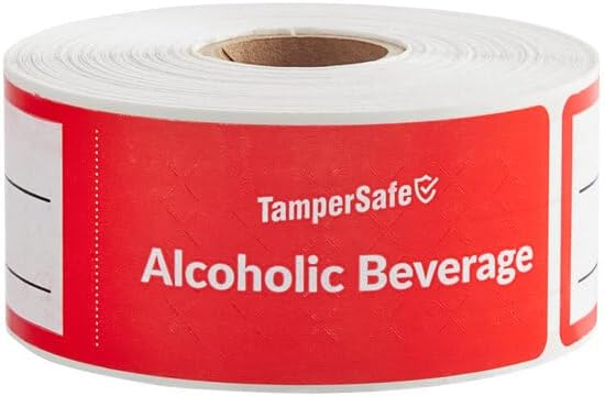 Angel's Peel Lounge Tamper Proof Stickers Roll — Tamper Evident Stickers for Food Delivery, Cups, Bags, Drink Lids, Writable Self Adhesive Seal Tape, Name Label Space - 1.5x6in 250-COUNTS, RED