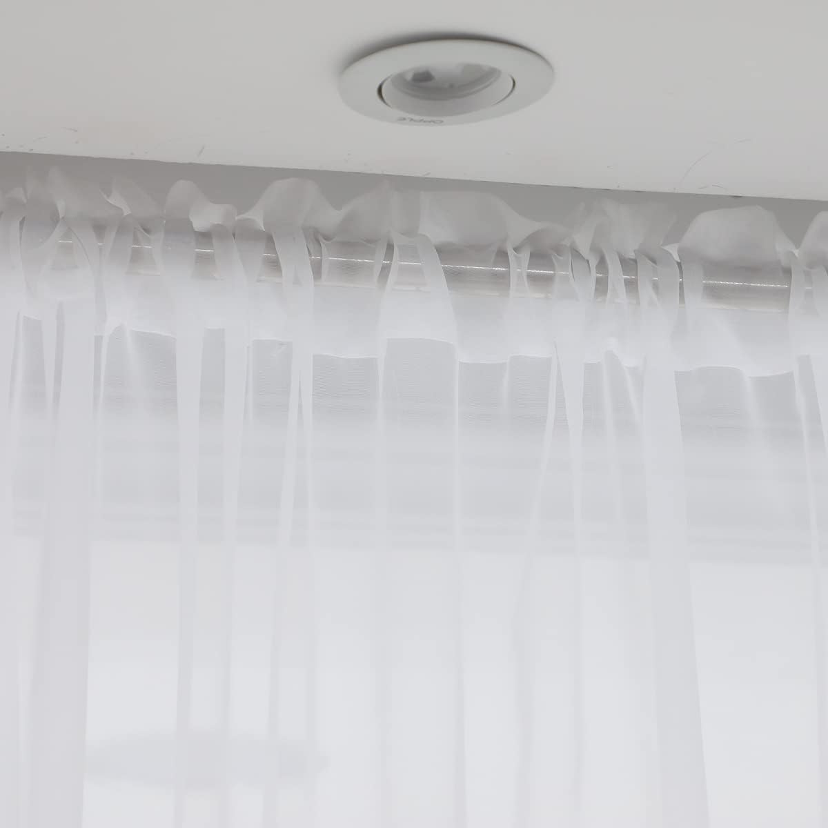 Window White Sheer Curtains 51x83 Inches Long 2 Panels Sheer White Curtains Basic Rod Pocket Panel for Bedroom Children Living Room Yard Kitchen (White, 51" W x 83" L | 2 pcs)