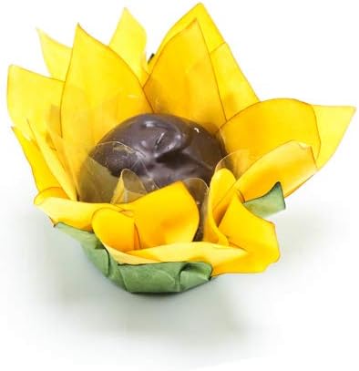 Handmade Paper Truffle Cups | Truffle Liners | Truffle Wrappers | Fominhas | Candy cups for chocolate | Forminhas de Brigadeiro | Candy liners - Pack of 20 - Truffilio (Paper, Sunflower)