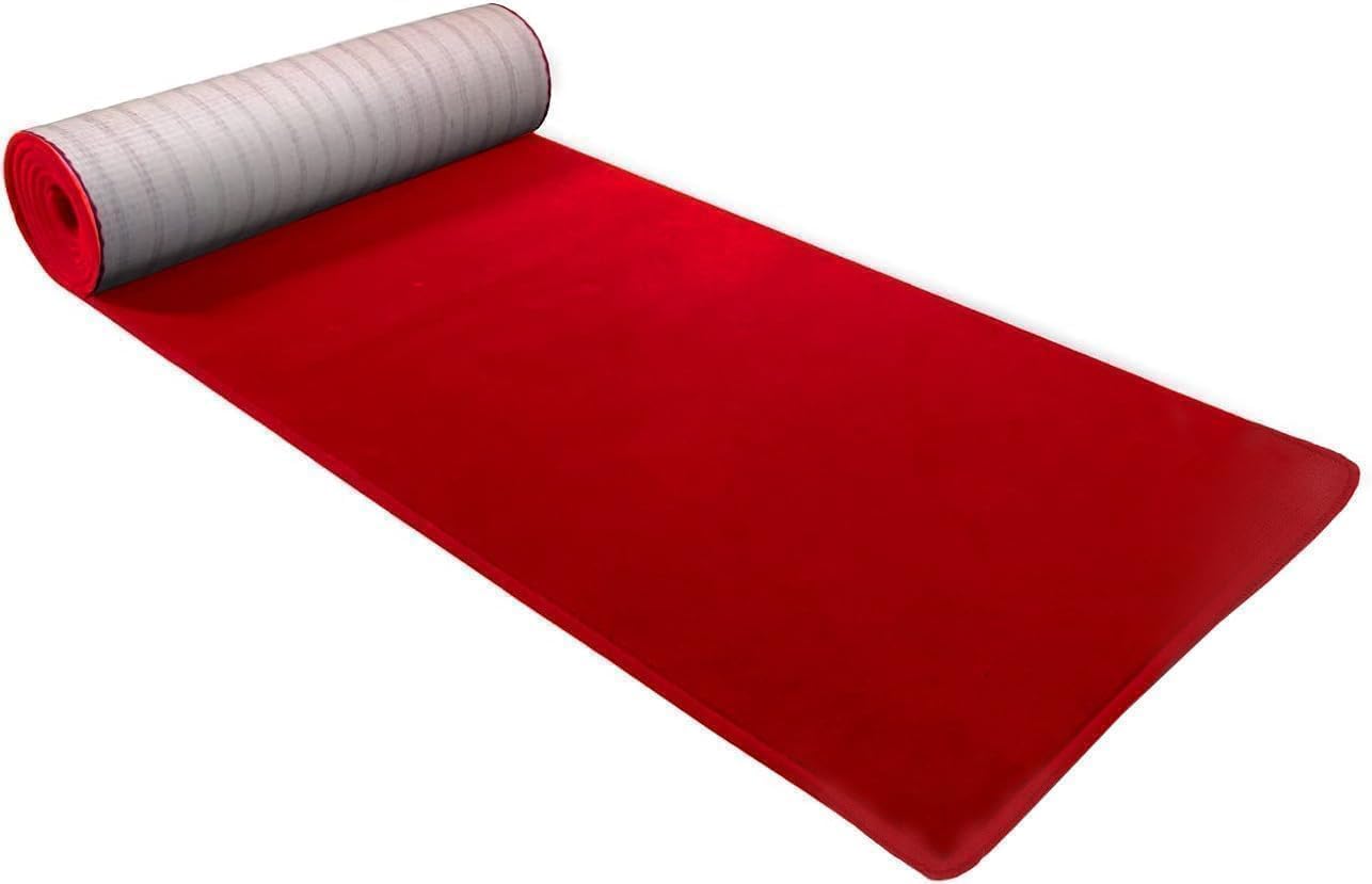 BannerBuzz Hollywood Red Carpet Runner – Premium Non-Slip 3x12 ft Aisle Rug for Weddings, Parties, and Events – Ideal for Step and Repeat Backdrop Event Decoration