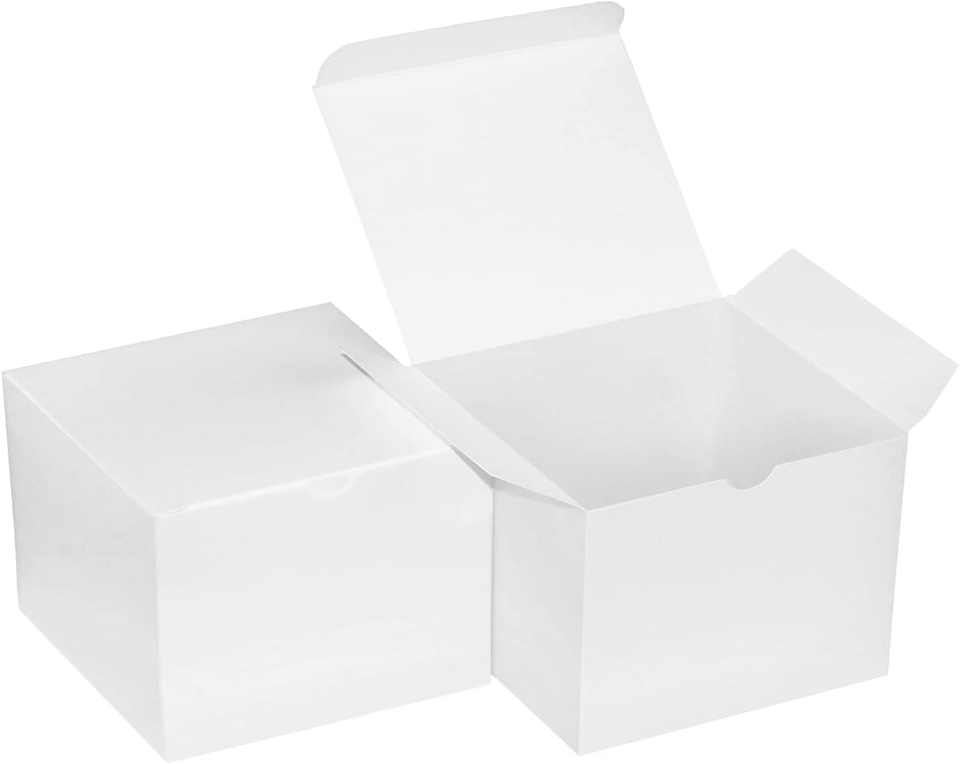 Xxcxpark 30 PCS White Gift Boxes 5x5x3.5 Inches, Decorative Party Favor Kraft Paper Gift Packaging Box with Lid for DIY Crafting, Cube, Cupcake, Kraft Present Boxes for Birthday, Wedding
