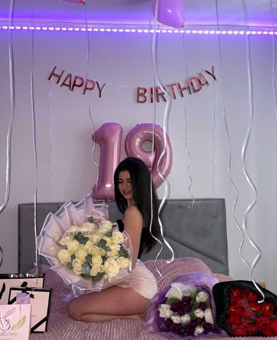 40 Inch Big Pearlescent Pink 9 Balloon Number, Jumbo Giant Happy 9th 19 29 39 49 99 Birthday Party Decorations, Large Nine Mylar Foil Anniversary Birthday Party Engagement Decorations