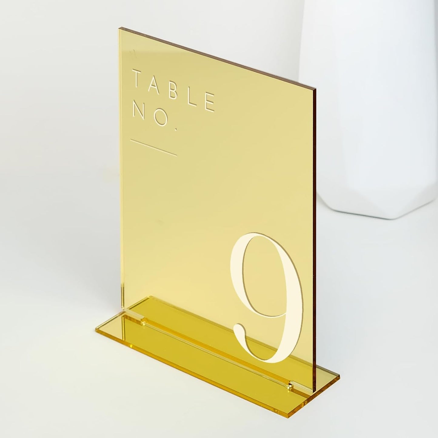 JINMURY Gold Wedding Table Numbers 1-30 with Stands, 5"x7" Gold Mirror Acrylic Table Numbers, Perfect for Wedding Reception, Party, Anniversary, Event