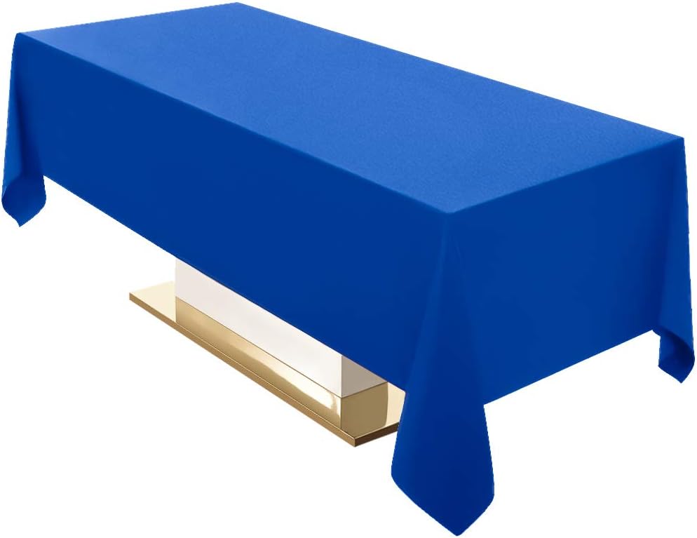 Surmente Blue Tablecloth 60 x 102-inch Rectangular Polyester Table Cloth for Weddings, Banquets, or Restaurants