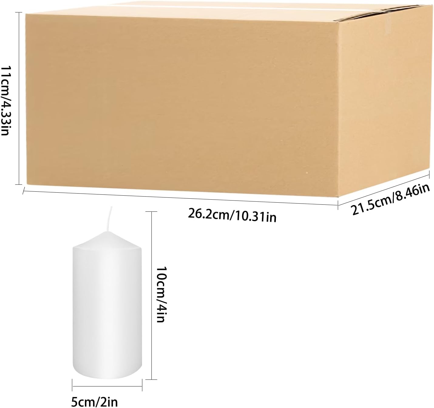 20-Pack 2 x 4 Long Burning Unscented White Tall Pillar Candles - Perfect for Home, Weddings and Special Events.