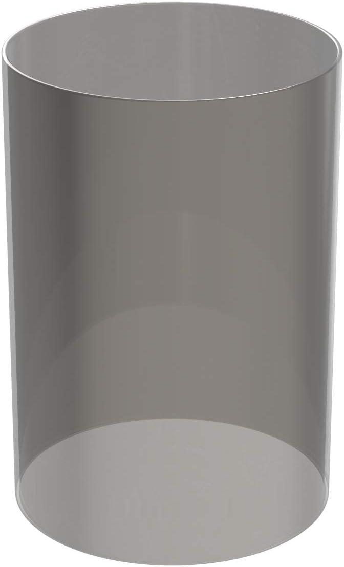 Electroplated Glass Hurricane Mirror Effect Cylinder Candle Holder Bottomless Glass Sleeve Lamp Shade Replacement (Grey,3.5X4)