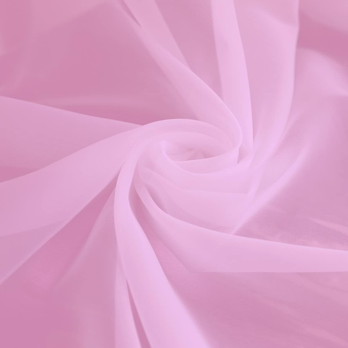 Window Pink Sheer Curtains 108 Inches Long 2 Panels Sheer Curtain Basic Rod Pocket Panel for Bedroom Children Living Room Yard Kitchen (Pink, 52" W x 108" L | 2 pcs)