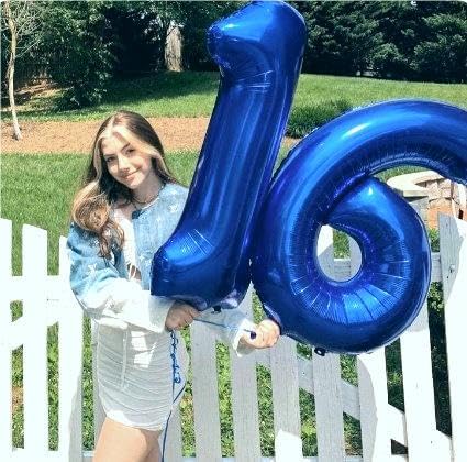 Navy Blue Jumbo Number 6 Balloon 40 Inch, Boy Girl 6th Birthday Supplies, Foil Helium 6 16 26 46 66 Birthday Giant Balloon, Mylar Blue Number Balloons Anniversary Decorations