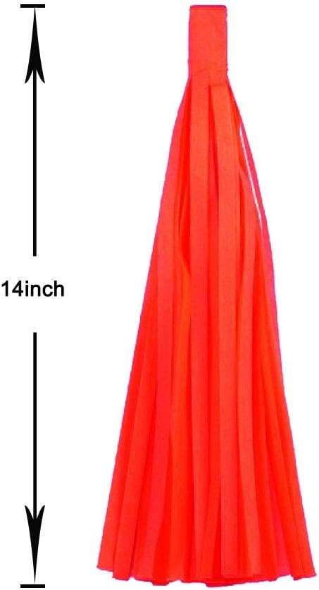 Aimto 20pcs Red Shiny Tassel Garland Banner Tissue Paper Tassels for Party Decorations