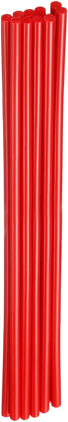 HARFINGTON 10pcs Hot Glue Sticks 0.28" Dia x 11.81" Long EVA Mini Hot Melt Adhesive Glue Stick for Hot Melt Gun Wood Plastic Glass Flowers Fabrics Foam, Red