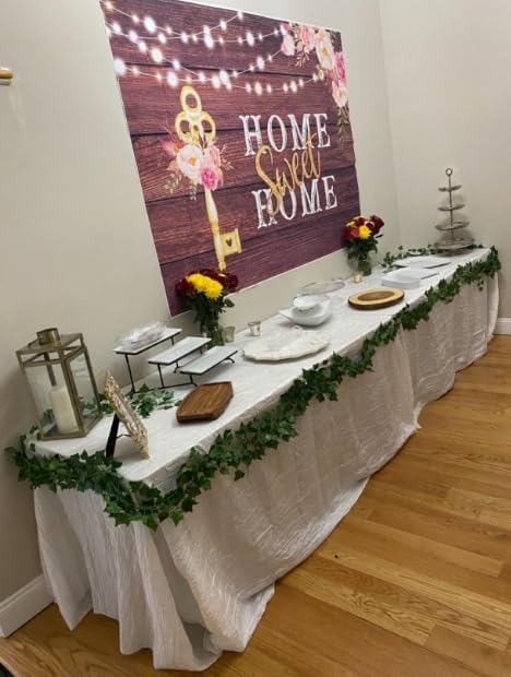 YOUR CHAIR COVERS - 90 x 132 Inch 6ft White Rectangular Crinkle Taffeta Tablecloth – Elegant Table Linen for Rectangular Tables, Weddings & Special Events