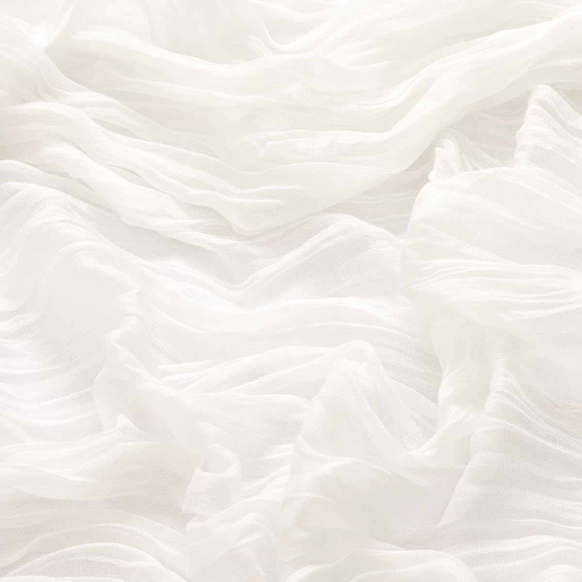 MLMW 4 Pack Ivory White Table Runner Cheesecloth Boho Gauze Rustic Cheese Cloth Table Runner 160 inch Sheer 13.3ft for Thanksgiving Wedding Party Baby Bridal Shower Birthday