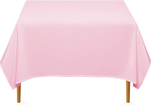 Lann's Linens - 70" Square Premium Tablecloth for Wedding/Banquet/Restaurant - Polyester Fabric Table Cloth - Pink
