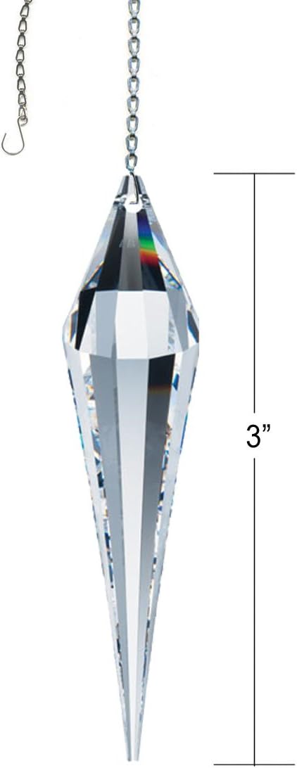 Crystal SunCatcher Swarovski Strass 3" Cone Drop Rainbow Crystal Feng Shui Hanging Prism