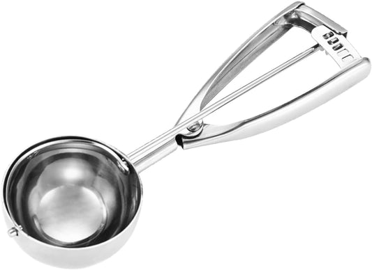 Large Cookie Scoop 5.4 Tablespoon, Size #12 Cookie Dough Scoop, 2.7 OZ Cookie Scoops for Baking, Selected 18/8 Stainless Steel, for Making Cookies, Cupcake, Muffin, Melon Ball, Ice Cream