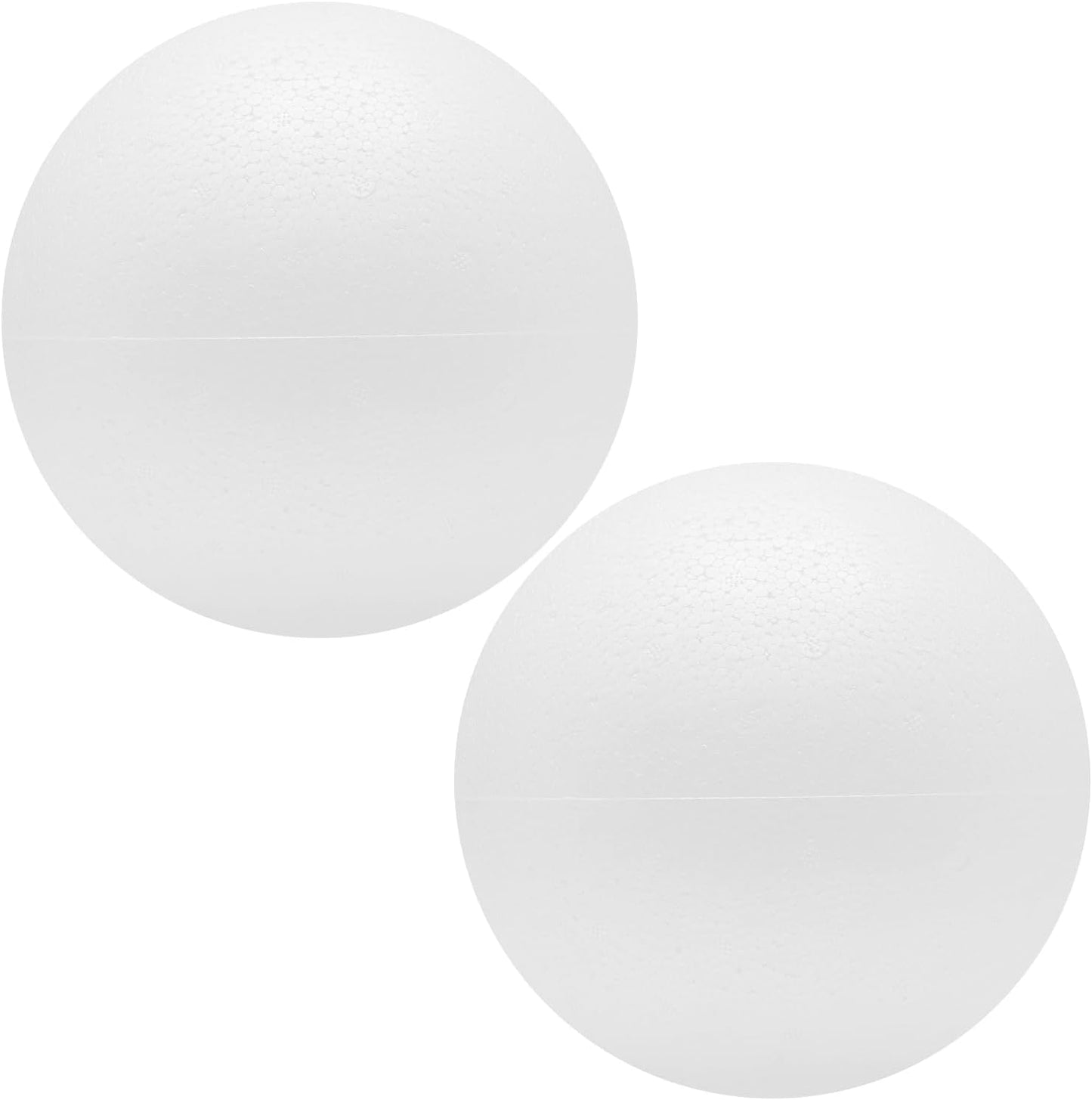 FFchuanhe 2 Pack Foam Balls for Crafts, 7 Inch Polystyrene Smooth Round Balls, for Arts and Crafts Supplies, School Project, Flower Centerpieces. White
