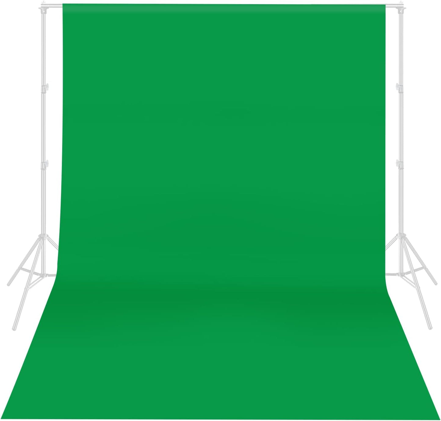 HEMMOTOP Green Screen Backdrop, 6x9 ft Greenscreen Background for Streaming, Seamless Polyester Green Photo Backdrop Fabric Sheet for Photography, Video Recording (Backdrop only)