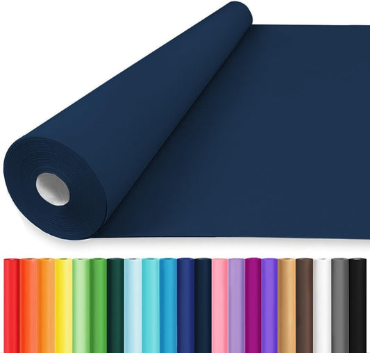 Vanhench 36" x 2400" (200') Navy Blue Wrapping Paper, Solid Color Art Kraft Craft Paper for Birthday Gift Wrapping, Baby Shower, Bouquet Flower Packing Poster/Bulletin Board/Construction