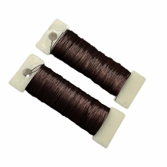 76Yards 26Gauge Coffee Colour Metal Floral Wire Flexible Paddle Florist Garden Wire for Flower Arrangement,Crafts,Christmas Wreaths Tree,Garland.