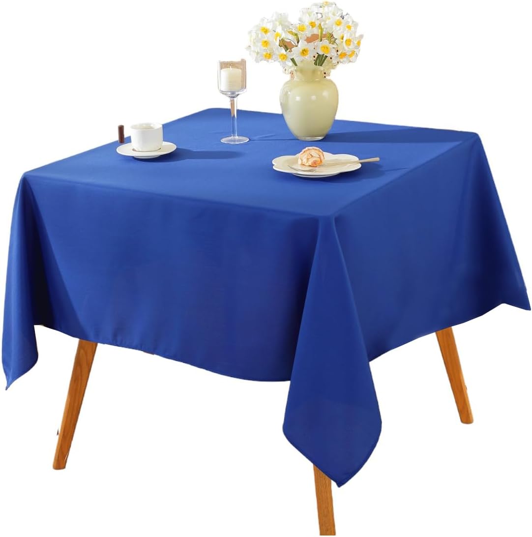Craft And Party Square Tablecloth, 70 x 70 Inch Royal Blue Tablecloth, Polyester Fabric Washable Table Cloth for Home, Party, Wedding or Restaurant Use.