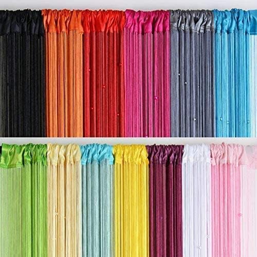 Beaded Doorway Curtain Door Beads Dense String Curtains Fringe Hippie Perfect for Wall Hanging Decor Room Divider Privacy Doors Window Closet Doorways Decorations (100x280cm,Rose)