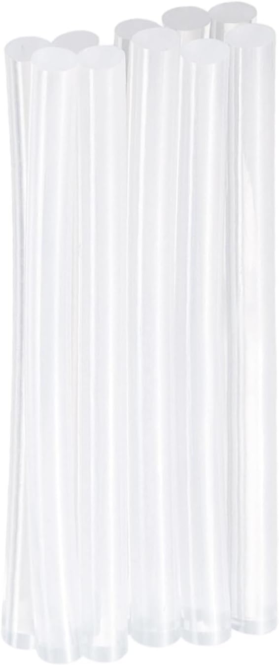 HARFINGTON 10pcs Hot Glue Sticks 0.28" Dia x 3.94" Long EVA Mini Hot Melt Adhesive Glue Stick for Hot Melt Gun Wood Plastic Glass Flowers Fabrics Foam, Clear