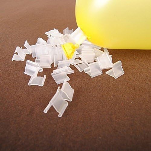 PMU Balloon Accessories for Mylar and Latex Balloons Clips for Balloons Clear/Transparent No Tying Needed Balloon Sealing Clips (100/Pkg) Pkg/6
