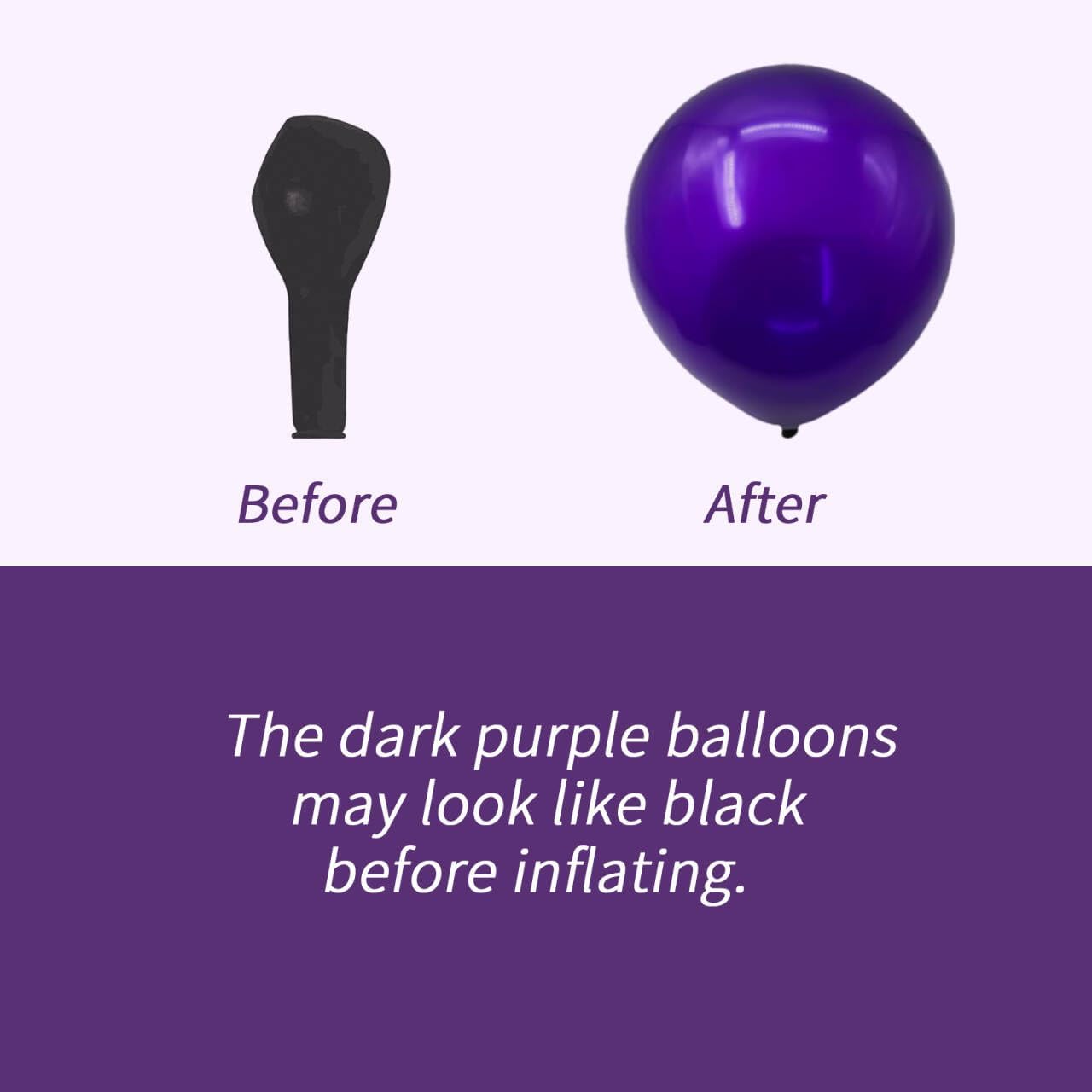 100pcs Purple Balloons - 12inch Metallic Chrome & Lavender Lilac Balloons with Confetti for Wedding, Baby Shower, Bridal Shower, Princess Birthday Parties (with 66ft Ribbons)