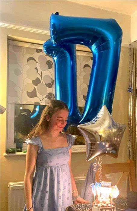 Giant Navy Blue 27 Balloon Number 40 Inch, 27 Number Balloons Birthday Supplies, 27 Year Old Birthday Party Celebration, 27 Balloons Graduations Anniversary Decorations